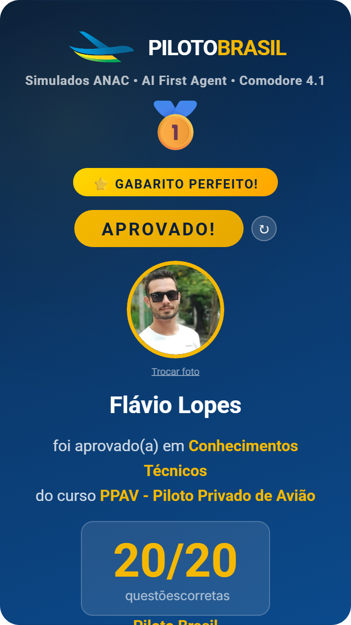 Flávio Lopes aprovado