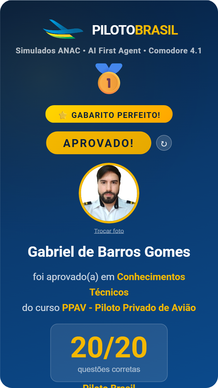 Gabriel de Barros Gomes aprovado