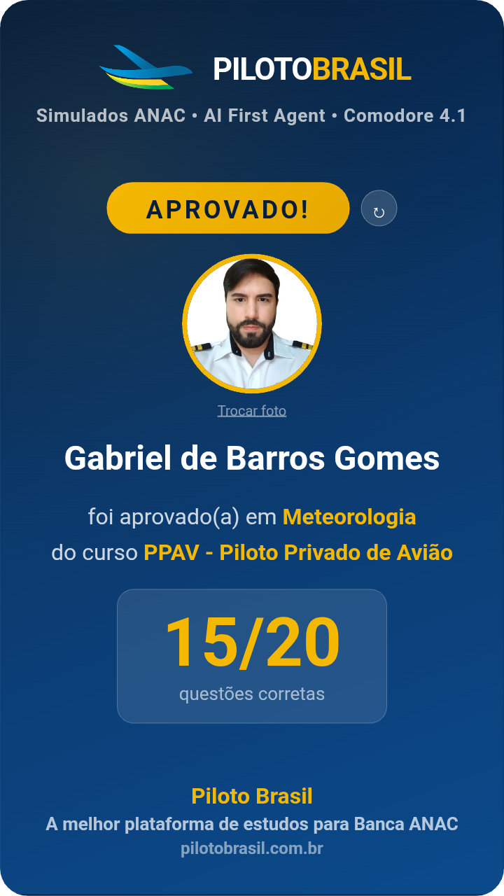 Gabriel de Barros Gomes aprovado