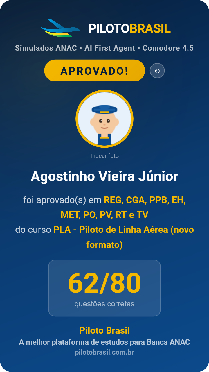 Agostinho Vieira Júnior aprovado