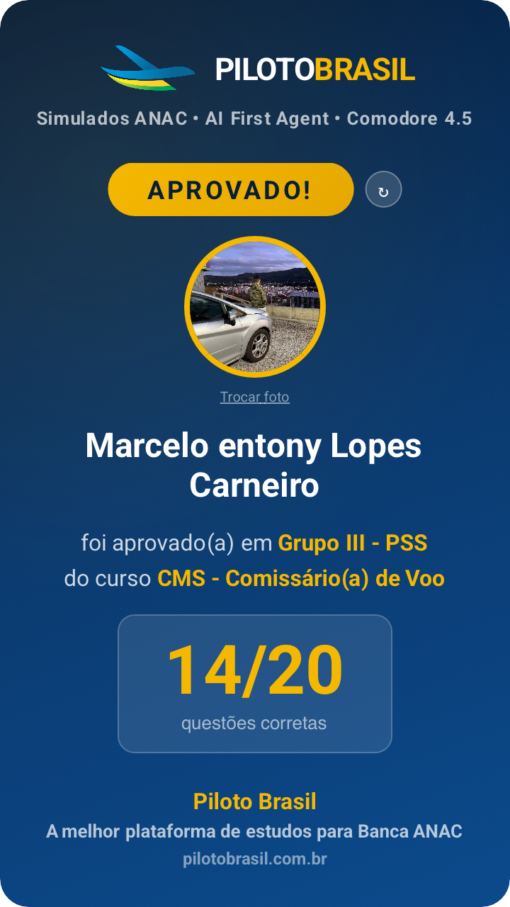 Marcelo entony Lopes Carneiro aprovado