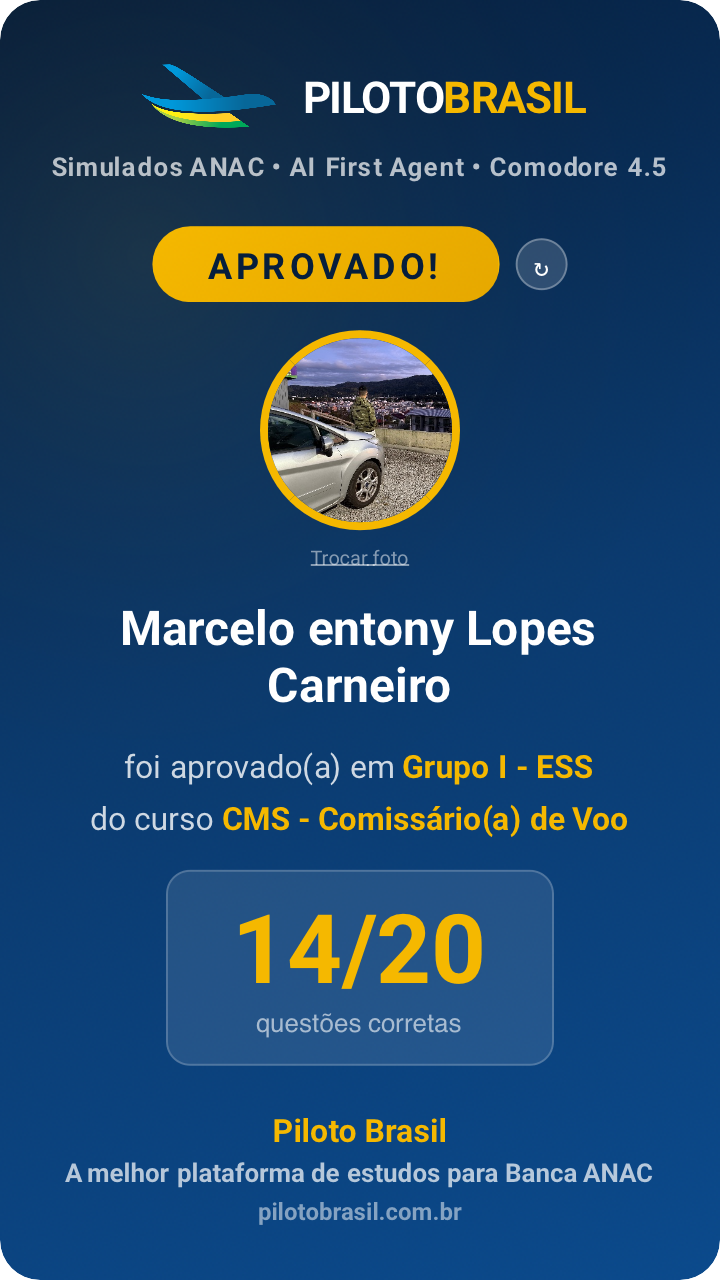 Marcelo entony Lopes Carneiro aprovado