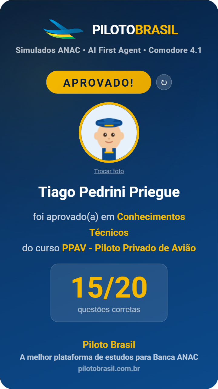 Tiago Pedrini Priegue aprovado
