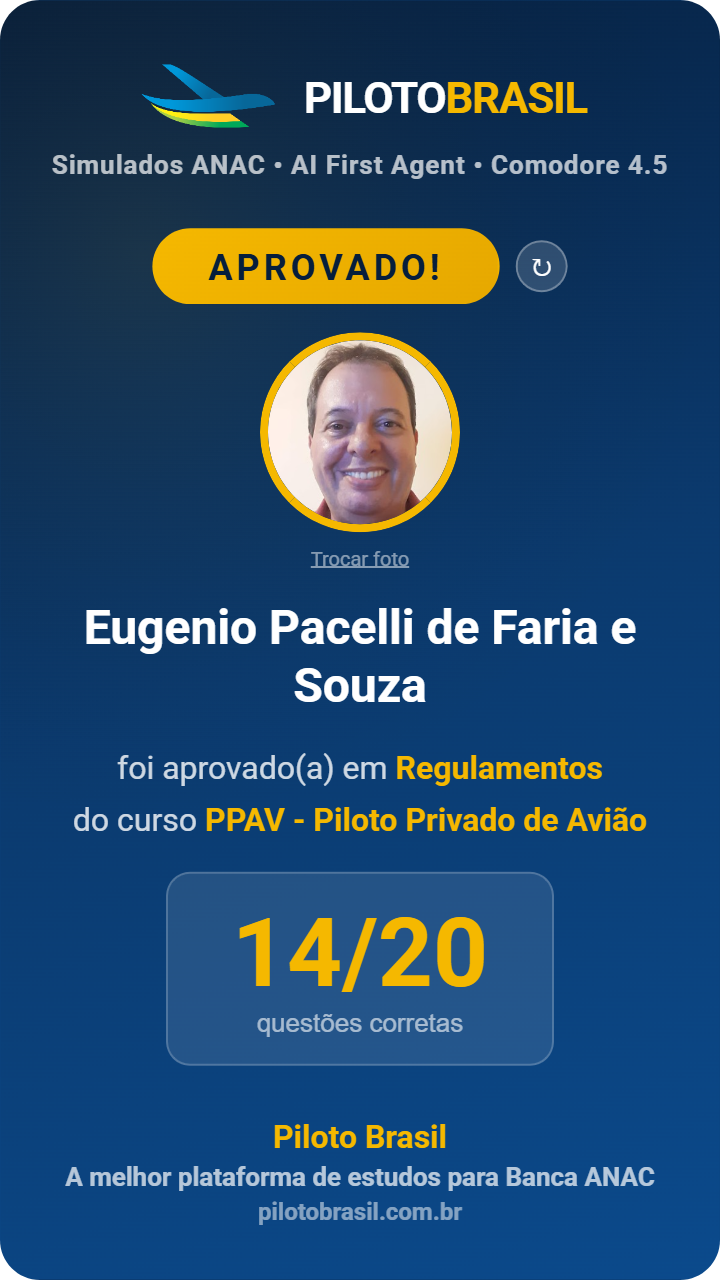 Eugenio Pacelli de Faria e Souza aprovado