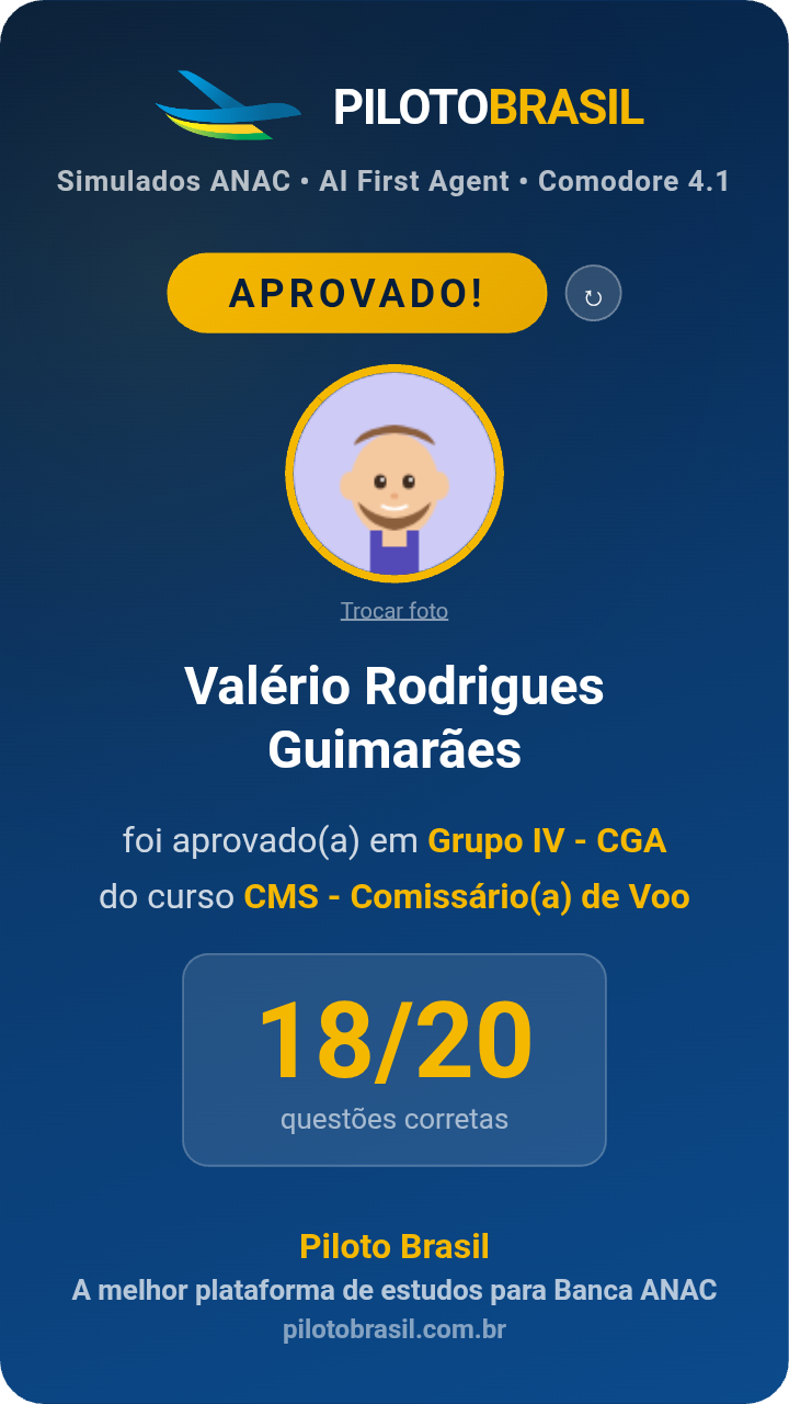 Valério Rodrigues Guimarães aprovado