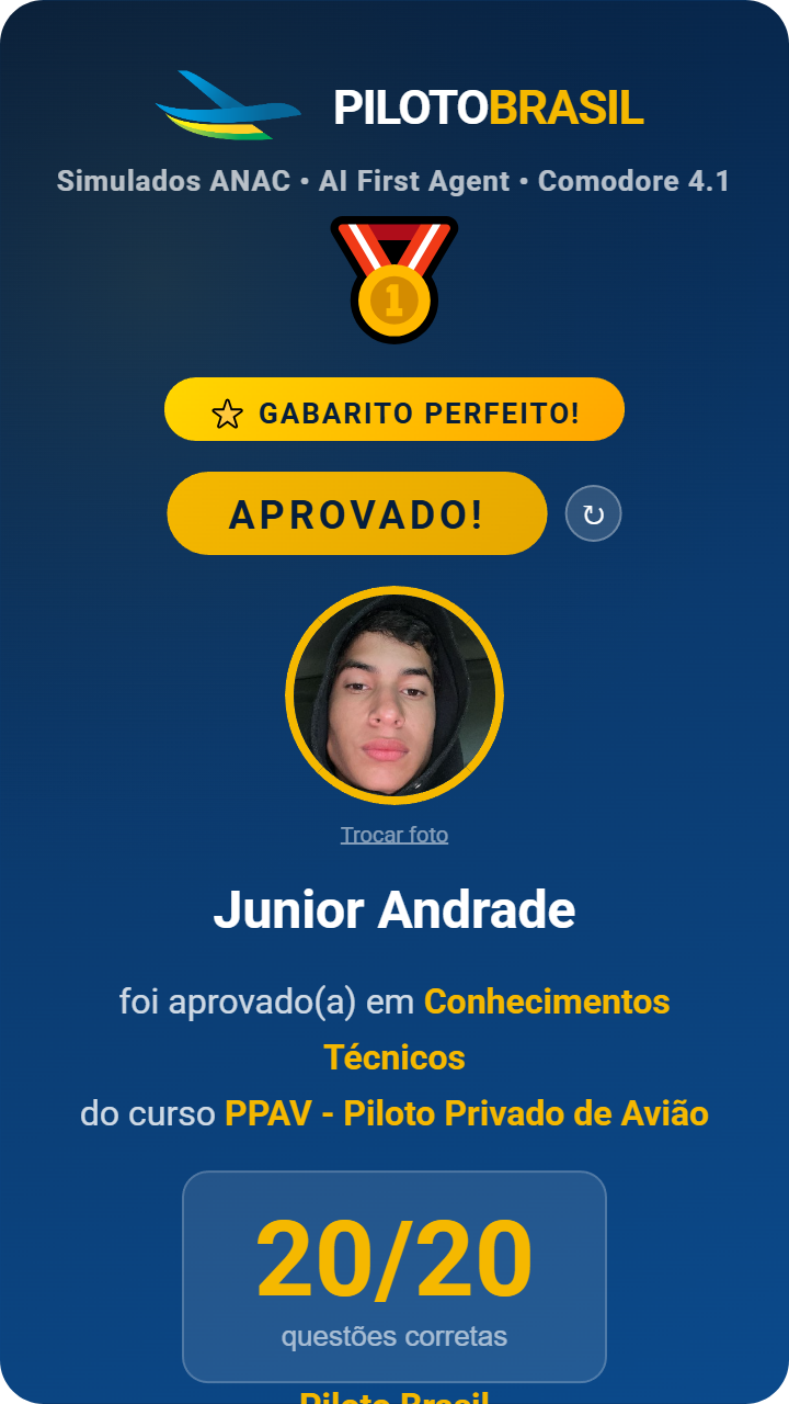 Junior Andrade aprovado