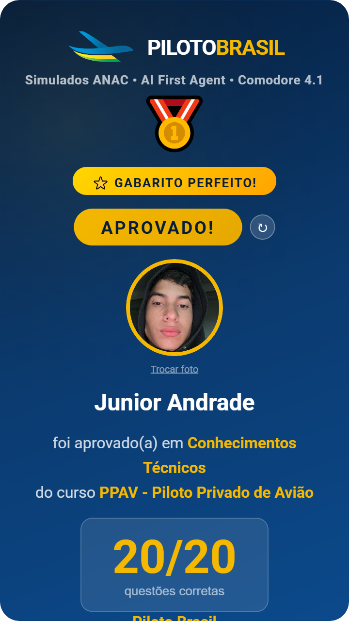 Junior Andrade aprovado