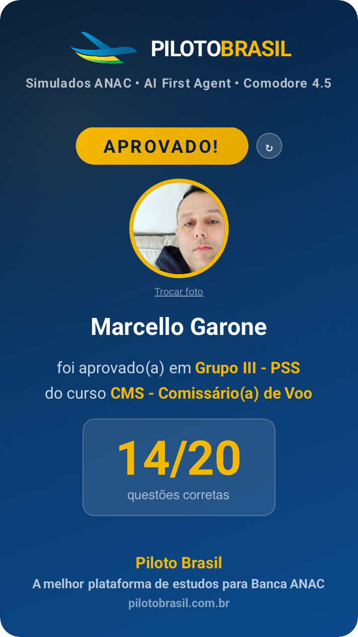 Marcello Garone aprovado