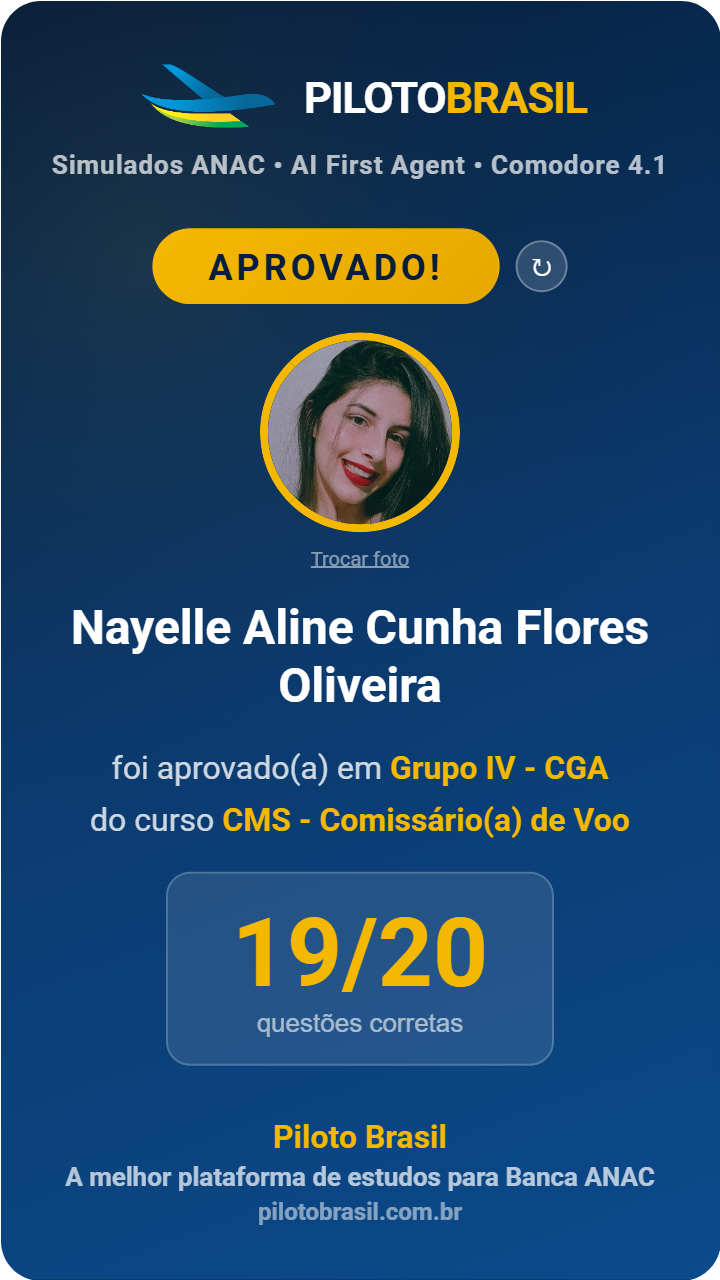 Nayelle Aline Cunha Flores Oliveira aprovado