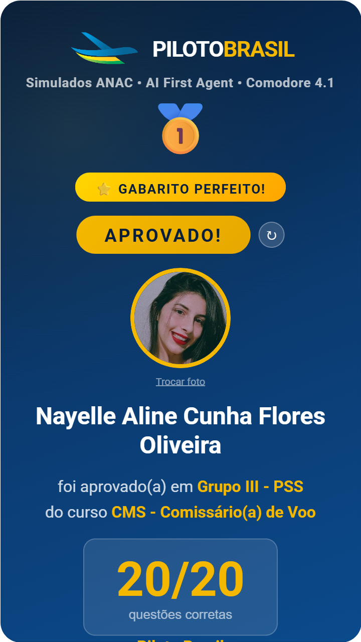 Nayelle Aline Cunha Flores Oliveira aprovado