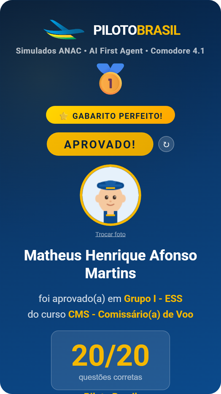 Matheus Henrique Afonso Martins aprovado