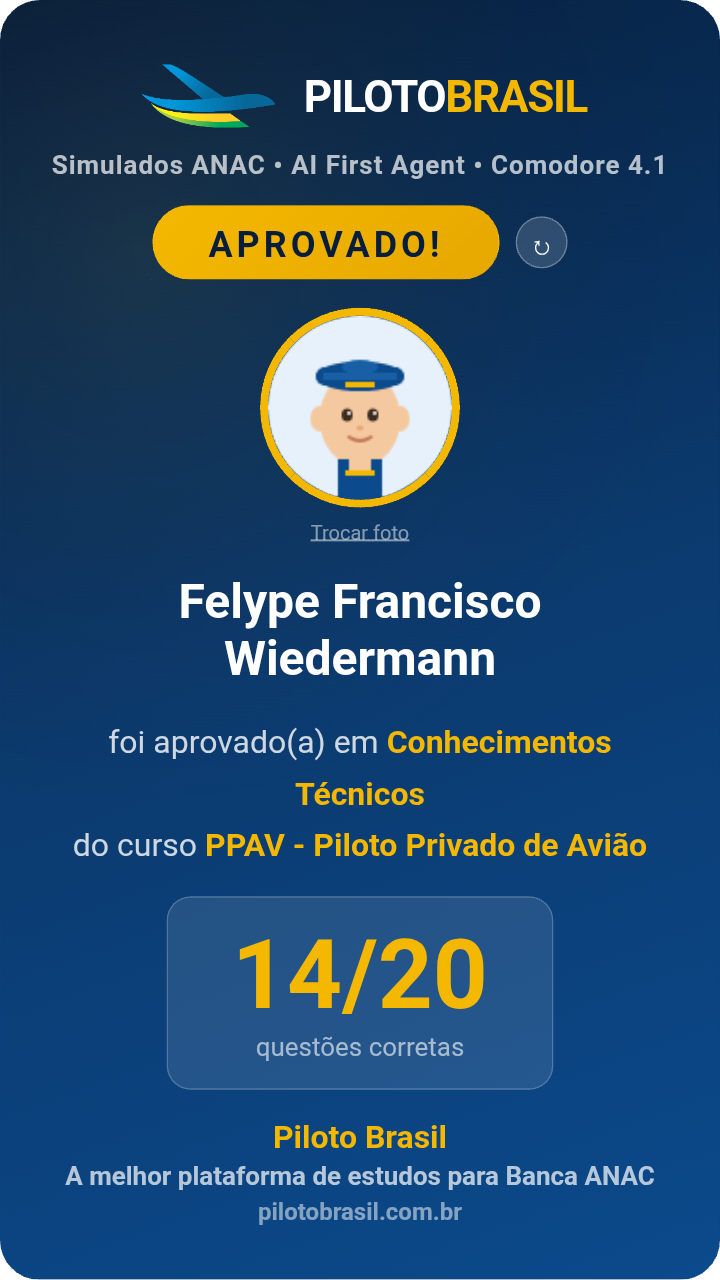 Felype Francisco Wiedermann aprovado