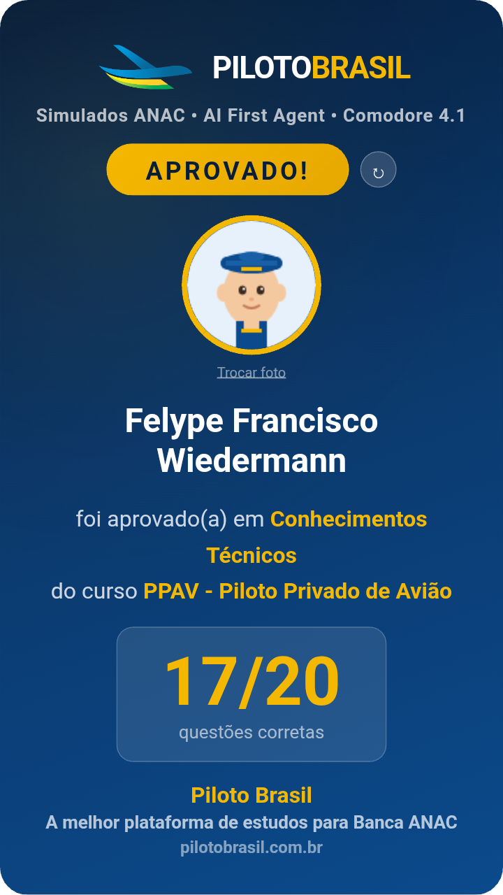 Felype Francisco Wiedermann aprovado