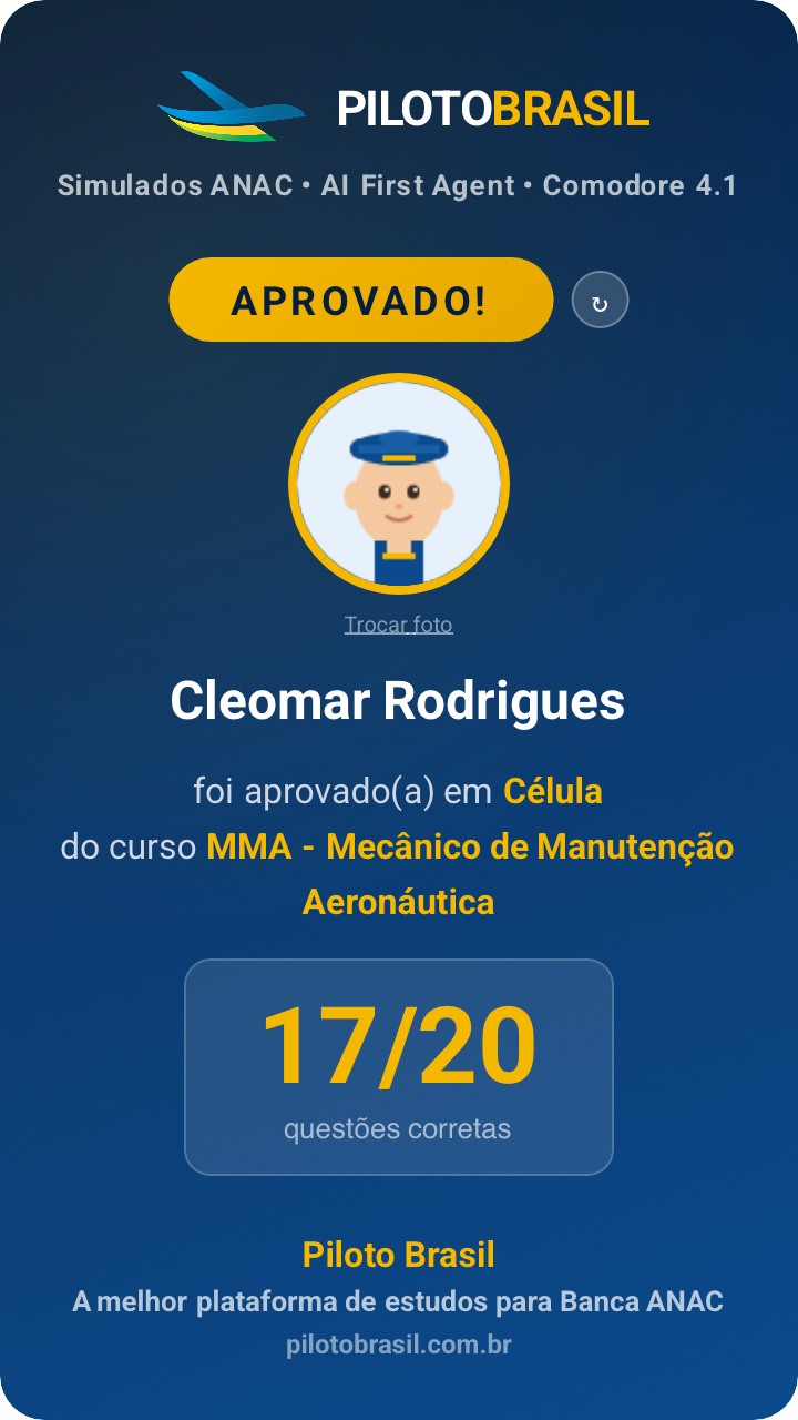 Cleomar Rodrigues aprovado