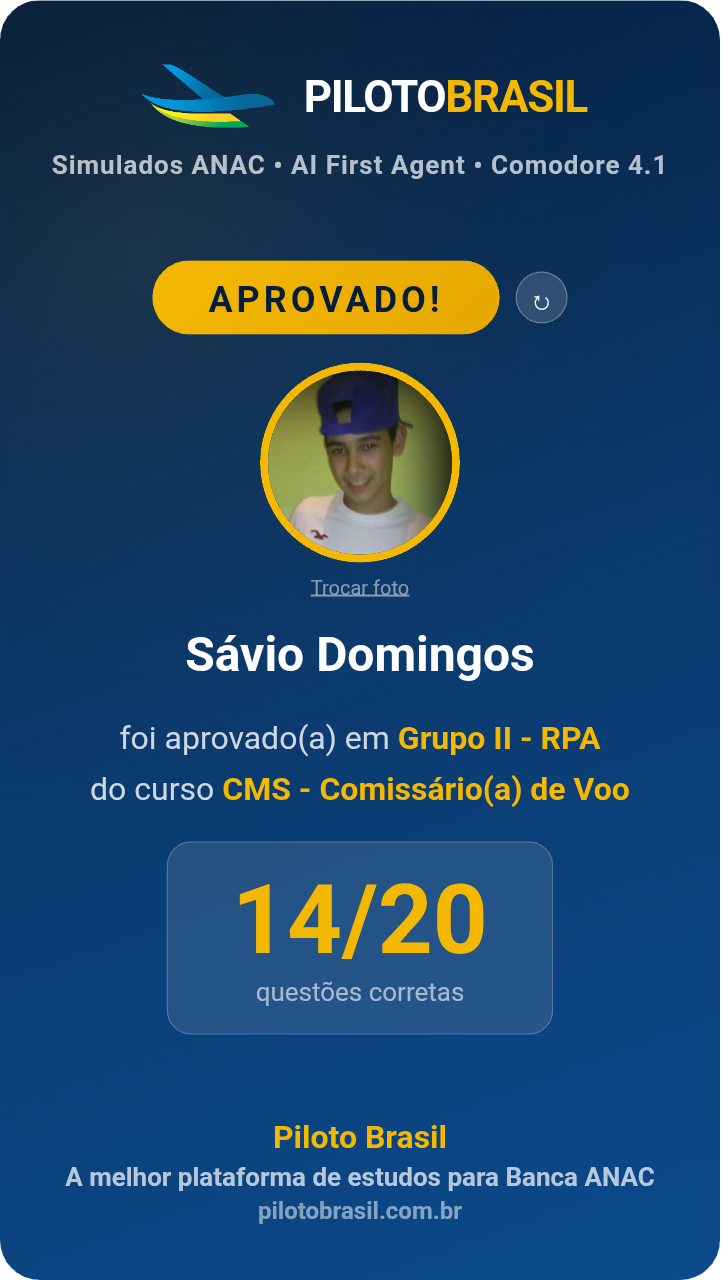 Sávio Domingos aprovado