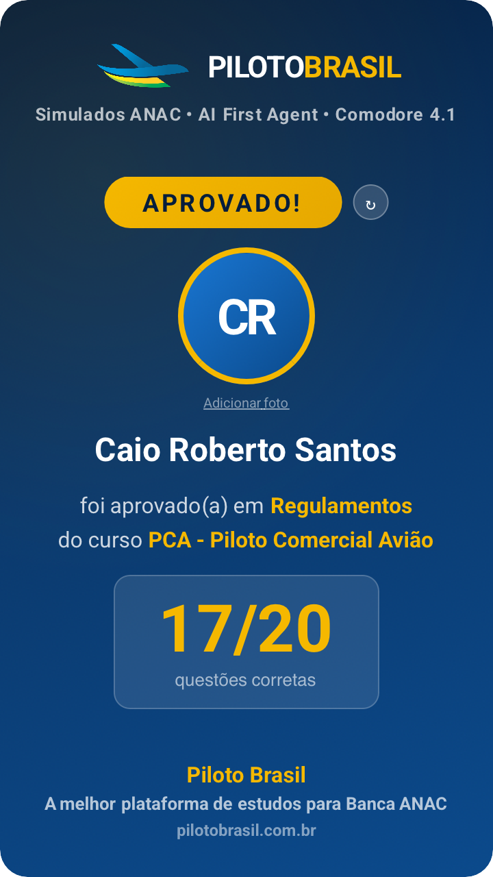 Caio Roberto Santos aprovado