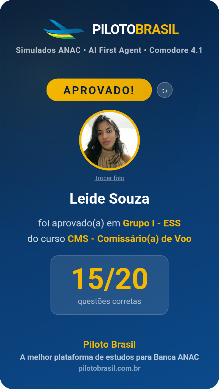 Leide Souza aprovado