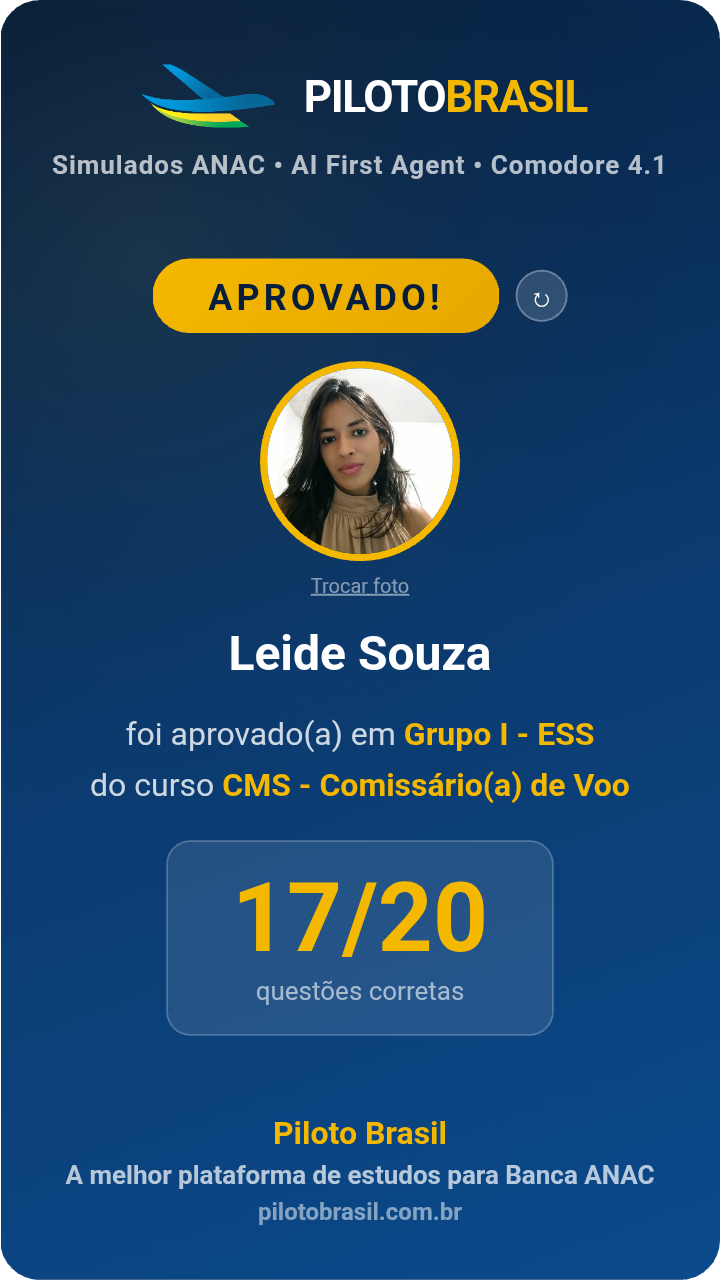 Leide Souza aprovado