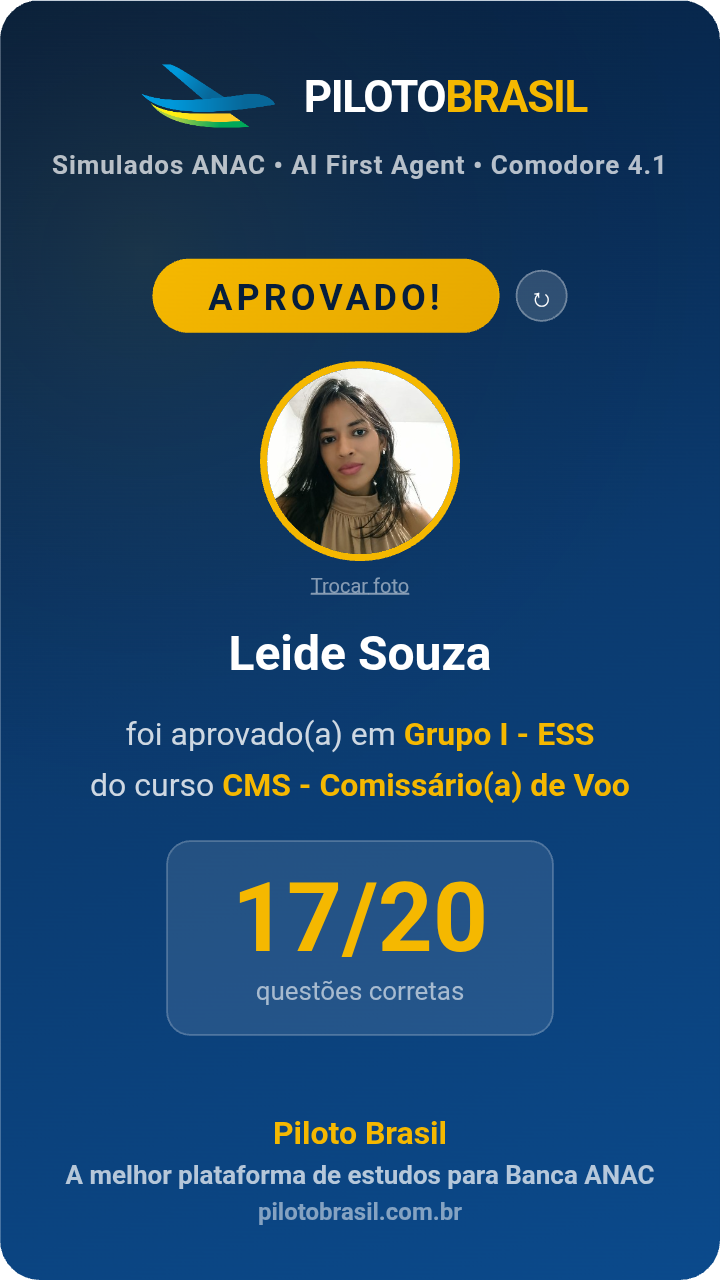 Leide Souza aprovado