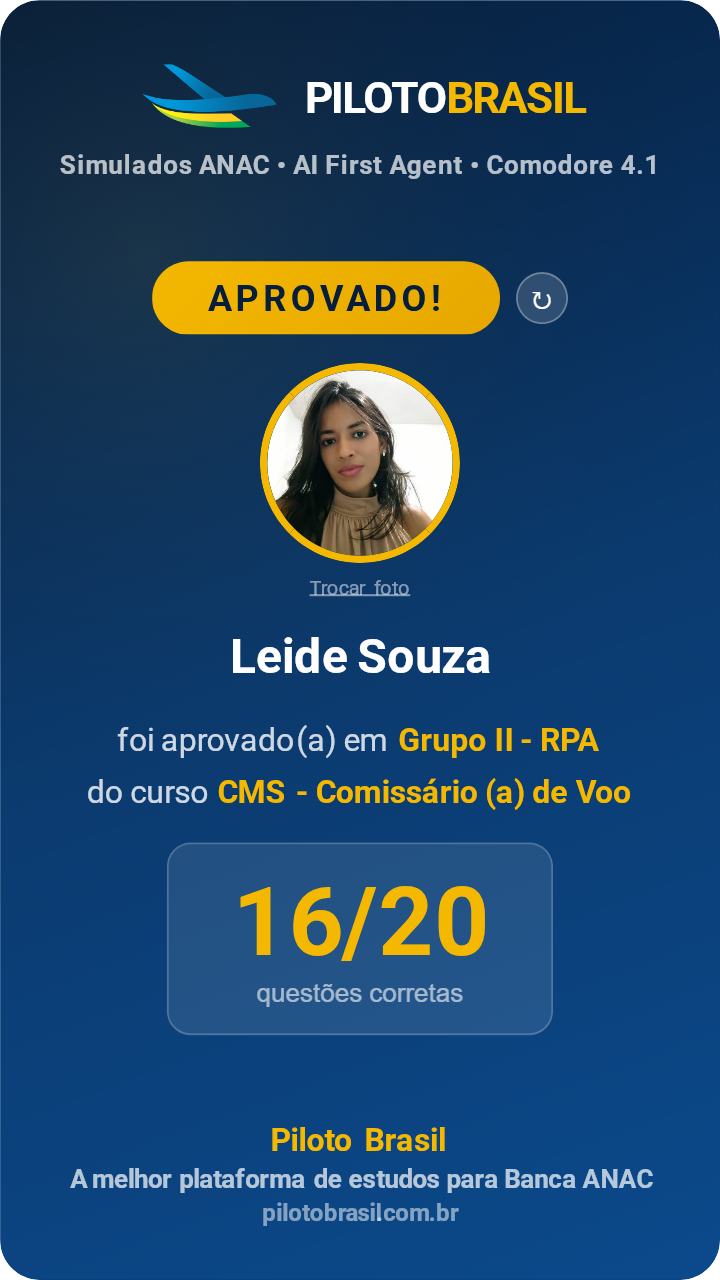 Leide Souza aprovado