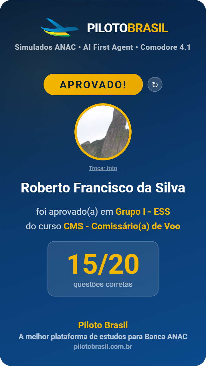 Roberto Francisco da Silva aprovado