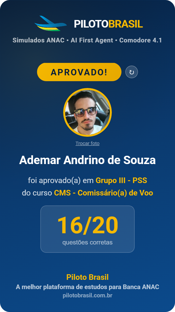 Ademar Andrino de Souza aprovado