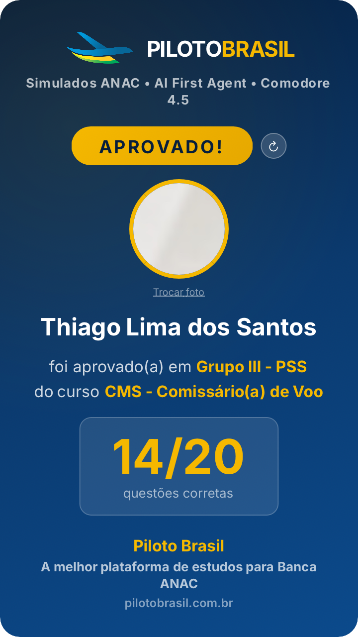 Thiago Lima dos Santos aprovado
