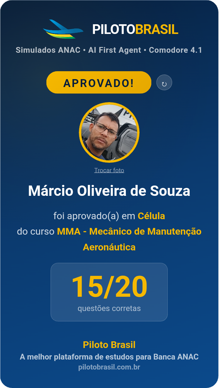 Márcio Oliveira de Souza aprovado