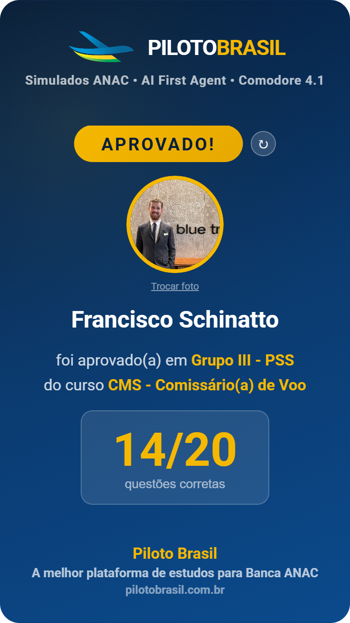 Francisco Schinatto aprovado
