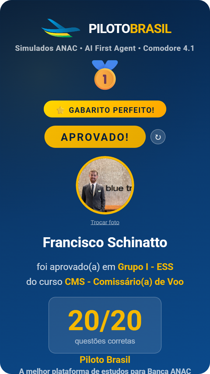 Francisco Schinatto aprovado