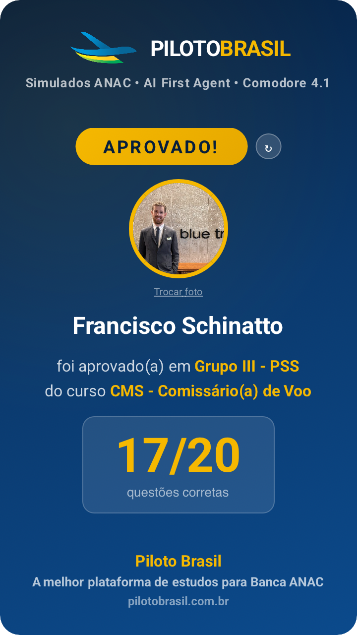 Francisco Schinatto aprovado