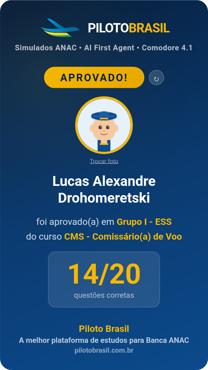 Lucas Alexandre Drohomeretski aprovado