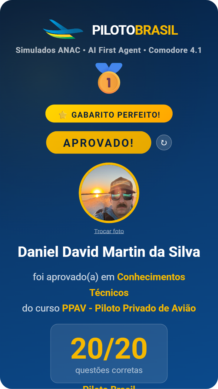Daniel David Martin da Silva aprovado