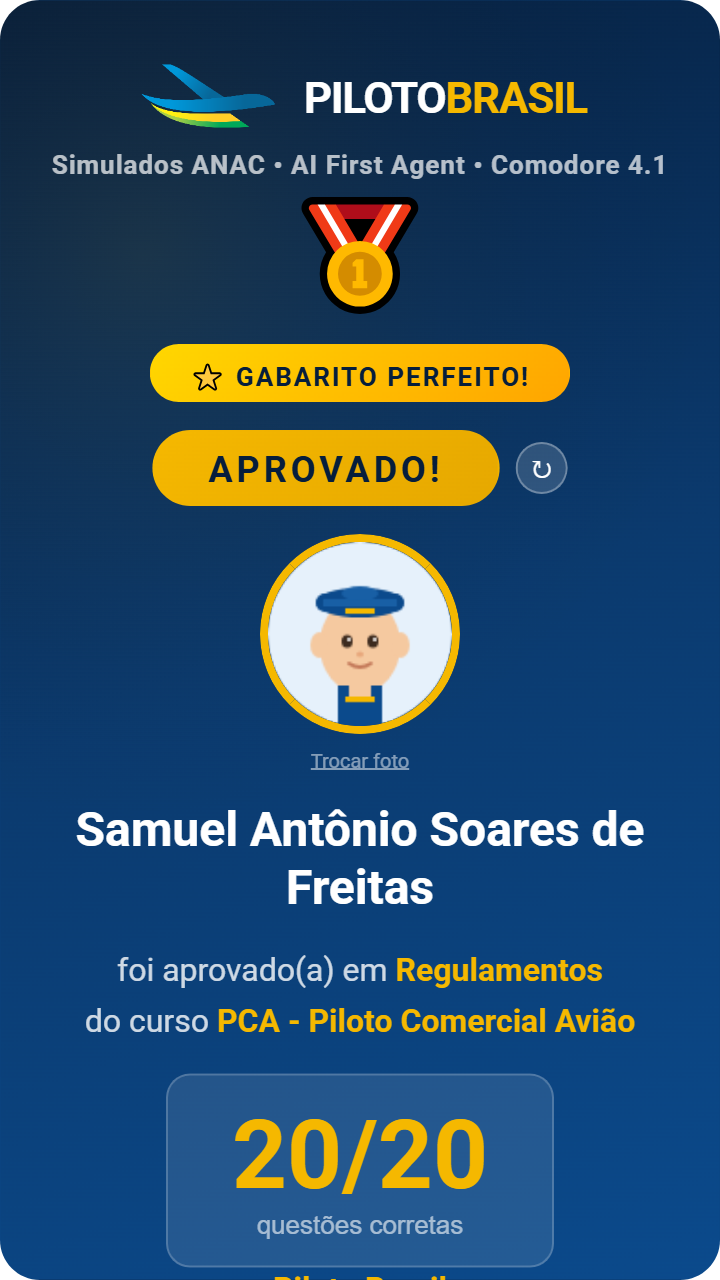 Samuel Antônio Soares de Freitas aprovado
