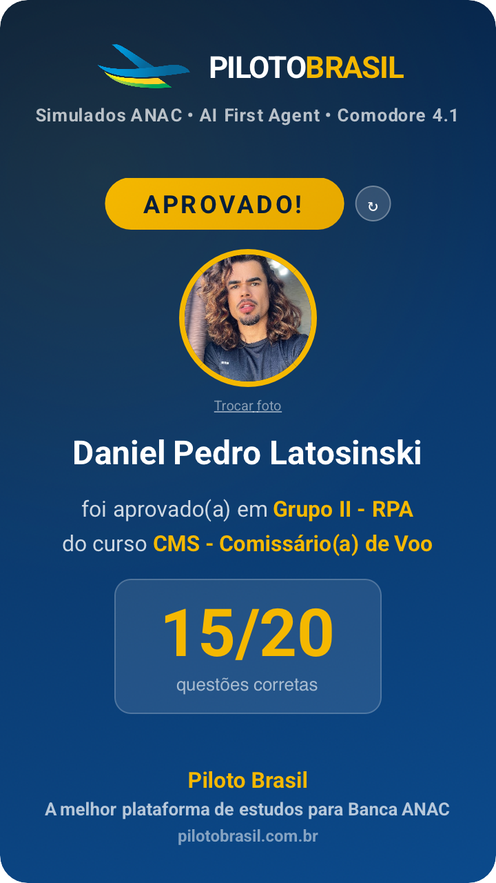 Daniel Pedro Latosinski aprovado