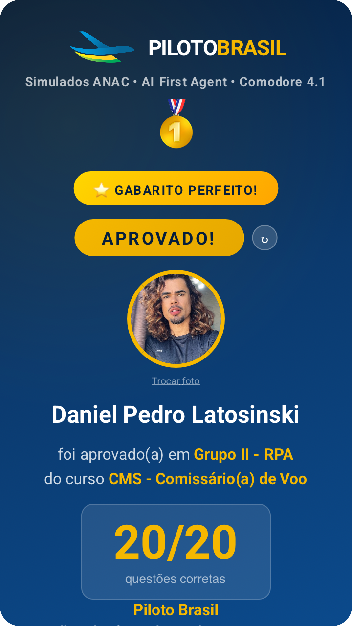Daniel Pedro Latosinski aprovado