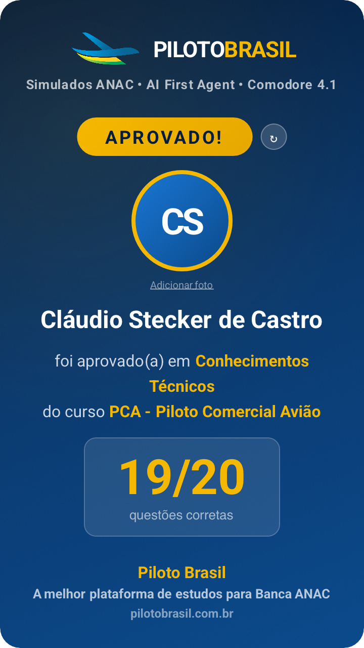 Cláudio Stecker de Castro aprovado