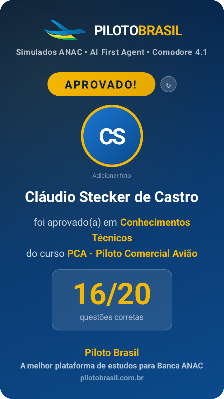 Cláudio Stecker de Castro aprovado