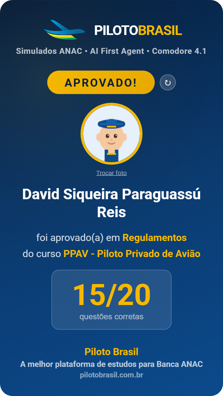 David Siqueira Paraguassú Reis aprovado