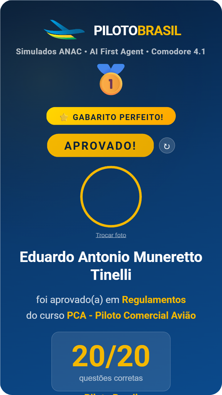 Eduardo Antonio Muneretto Tinelli aprovado