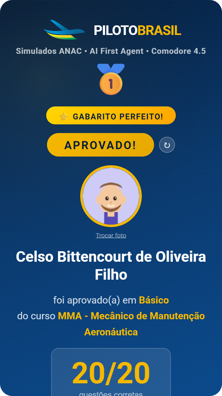 Celso Bittencourt de Oliveira Filho aprovado