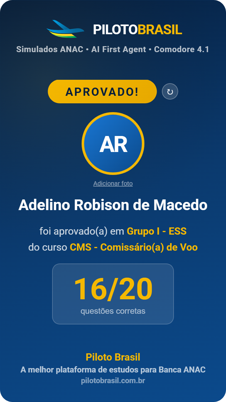 Adelino Robison de Macedo aprovado
