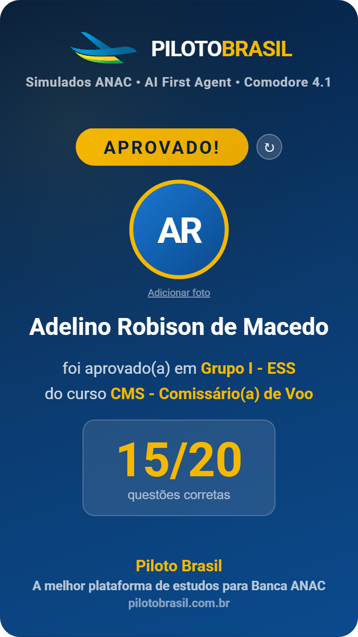 Adelino Robison de Macedo aprovado