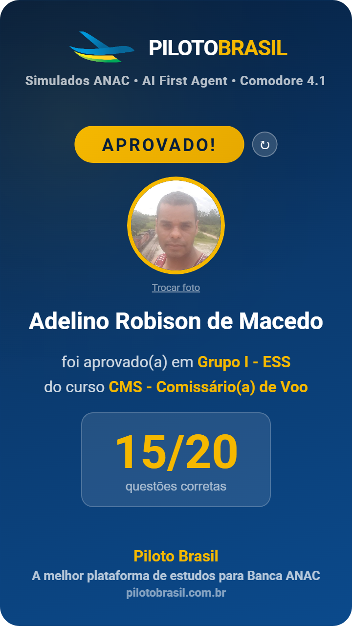 Adelino Robison de Macedo aprovado