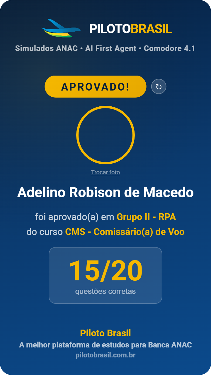 Adelino Robison de Macedo aprovado