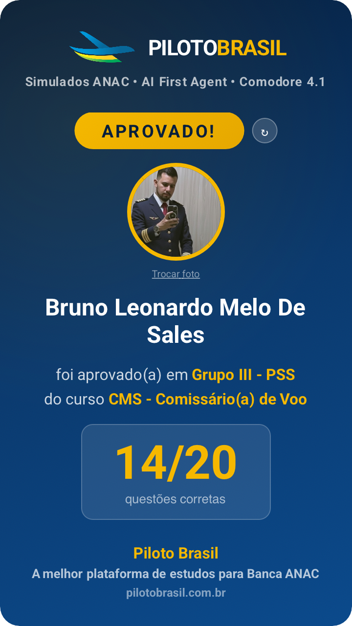Bruno Leonardo Melo De Sales aprovado