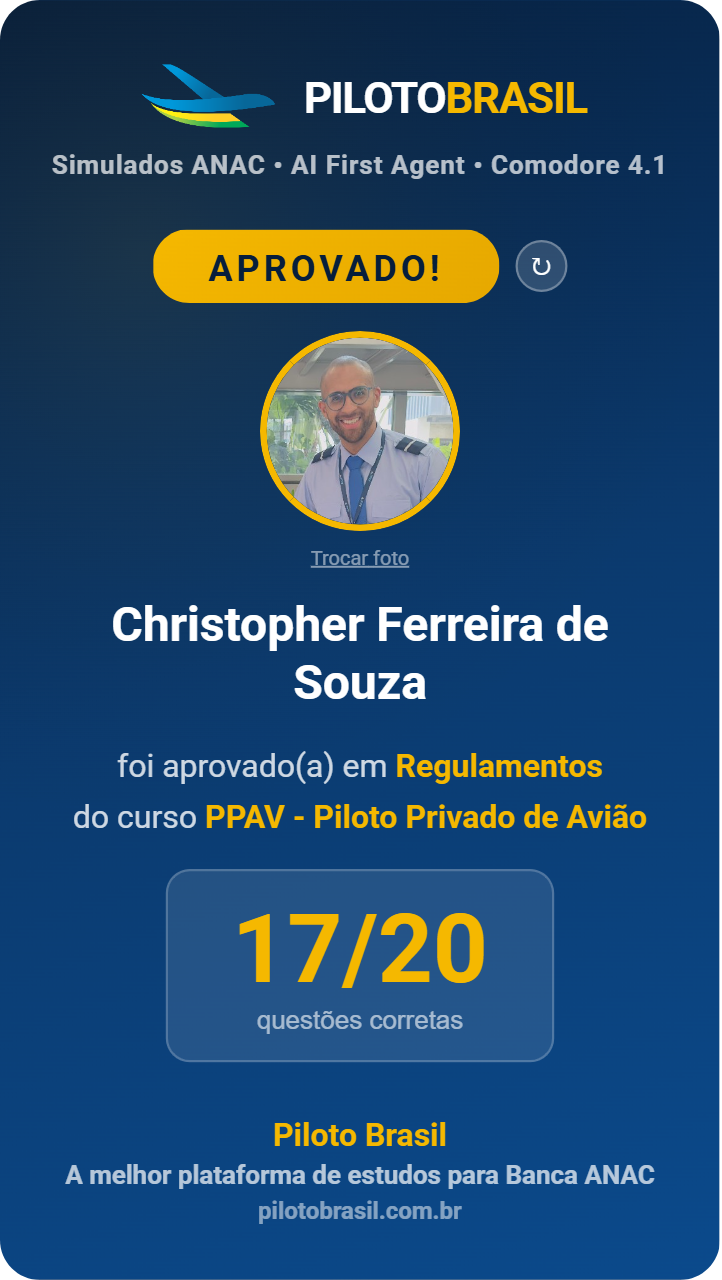 Christopher Ferreira de Souza aprovado