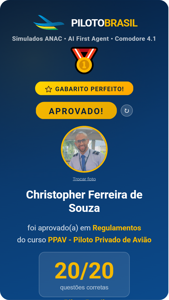 Christopher Ferreira de Souza aprovado