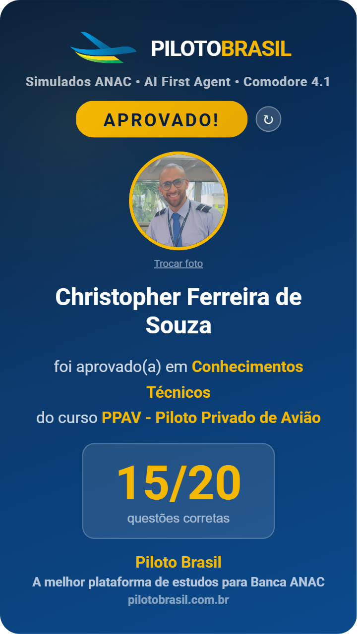 Christopher Ferreira de Souza aprovado