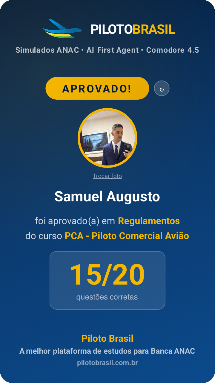 Samuel Augusto aprovado